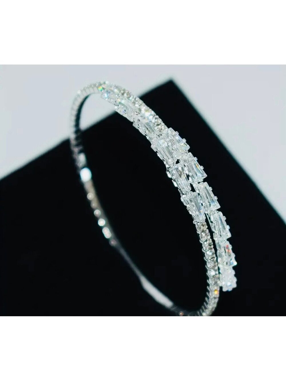 New - Gorgeous Double Row Zirconia Bracelet